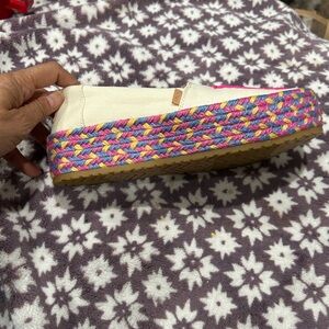 Toms Beige Espadrilles with Colorful Braided Sole